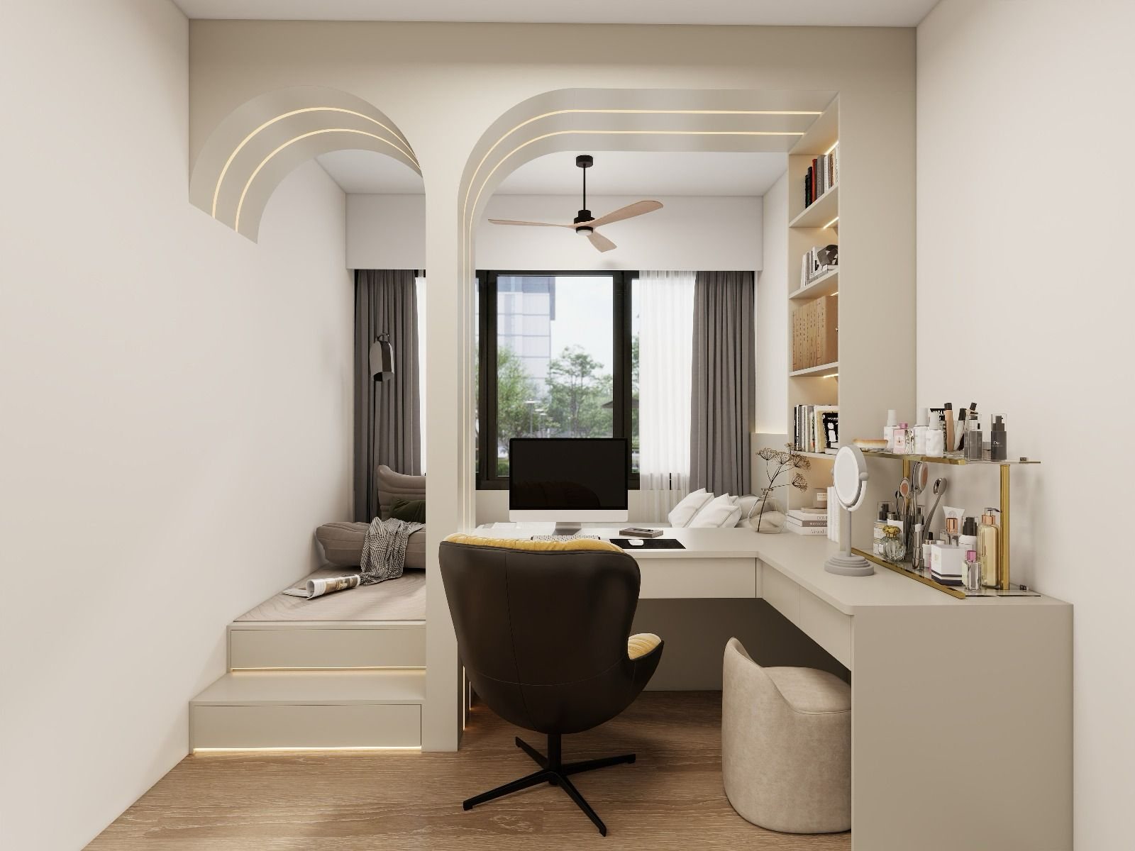 Arched Study Nook
